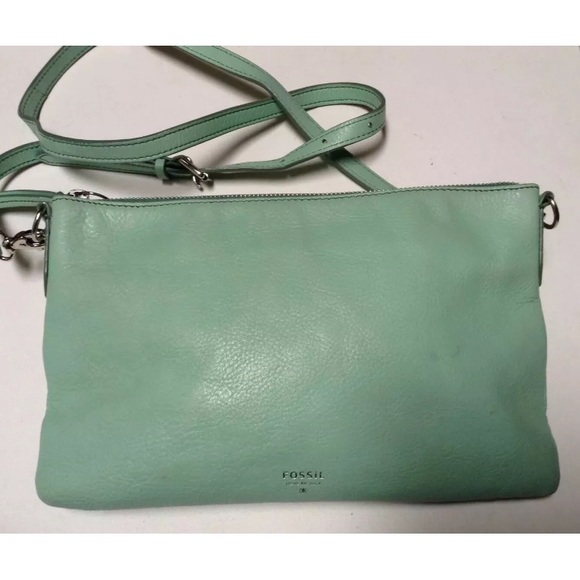 Fossil Handbags - ⬇️😍FOSSIL mint leather crossover bag